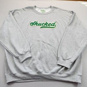 Shucked Broadway Musical Sweatshirt Crewneck Gray Size XXL Green Logo
